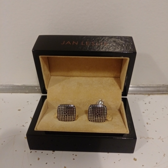 Jan Leslie Other - Cufflinks silver dotted 925 sterling silver